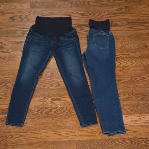 a:glow Maternity - Dark Blue Women's Jeggings - Size 8 - 2 Pairs